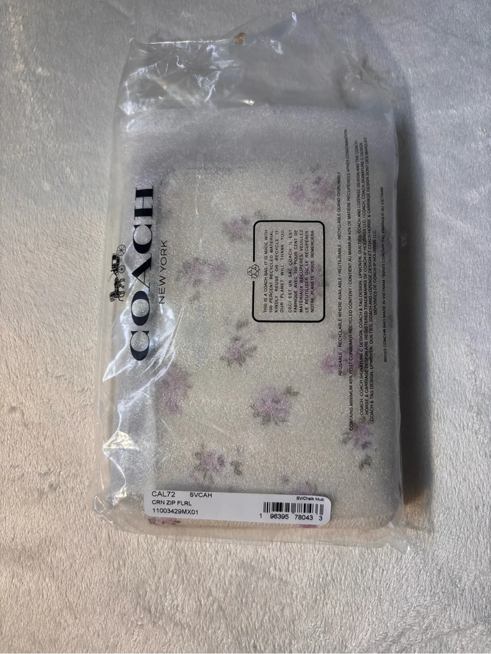 Coach Corner Zip Wristlet | Floral Print (CAL72)